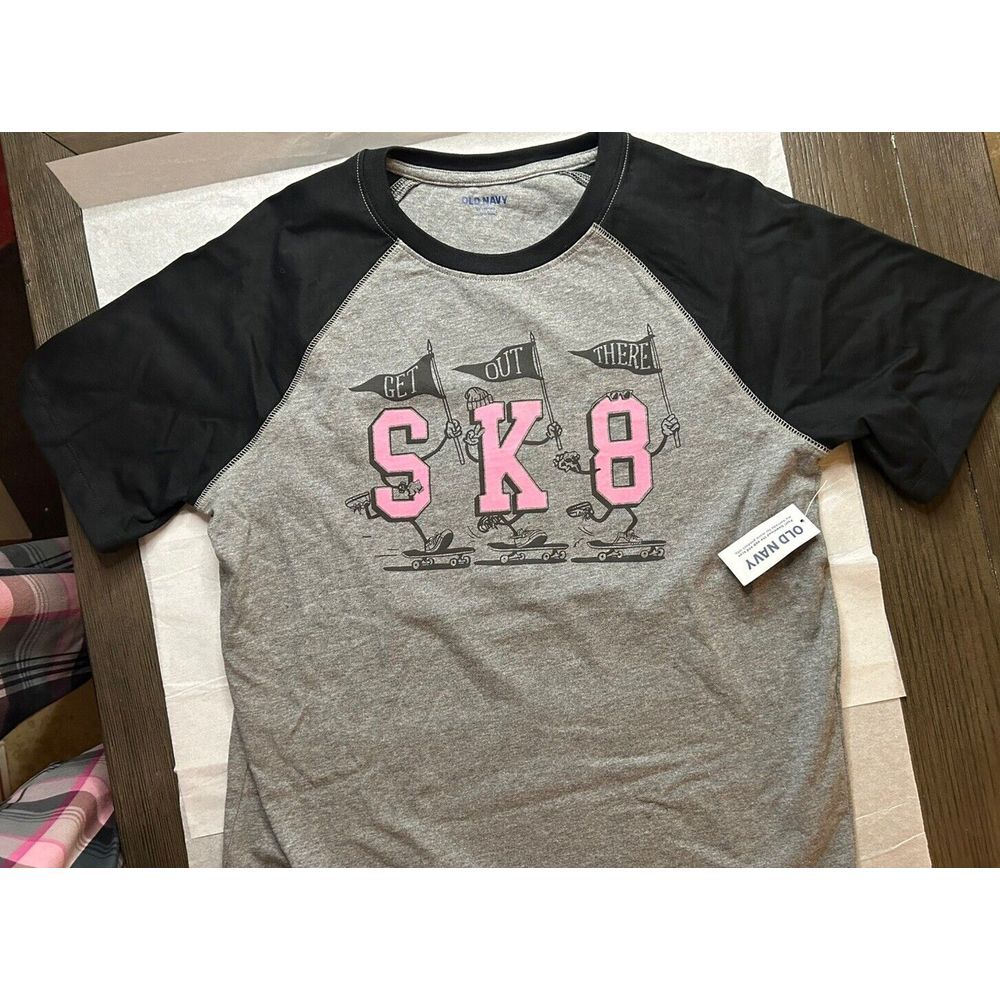 Boys‎ Size XS 5 Old Navy Shirt Black&gray NEW With Tags